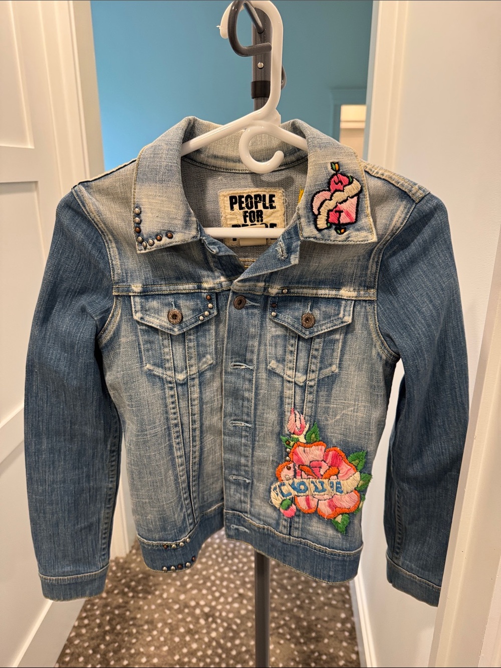 VINTAGE HANDMADE DENIM JACKET!!!!